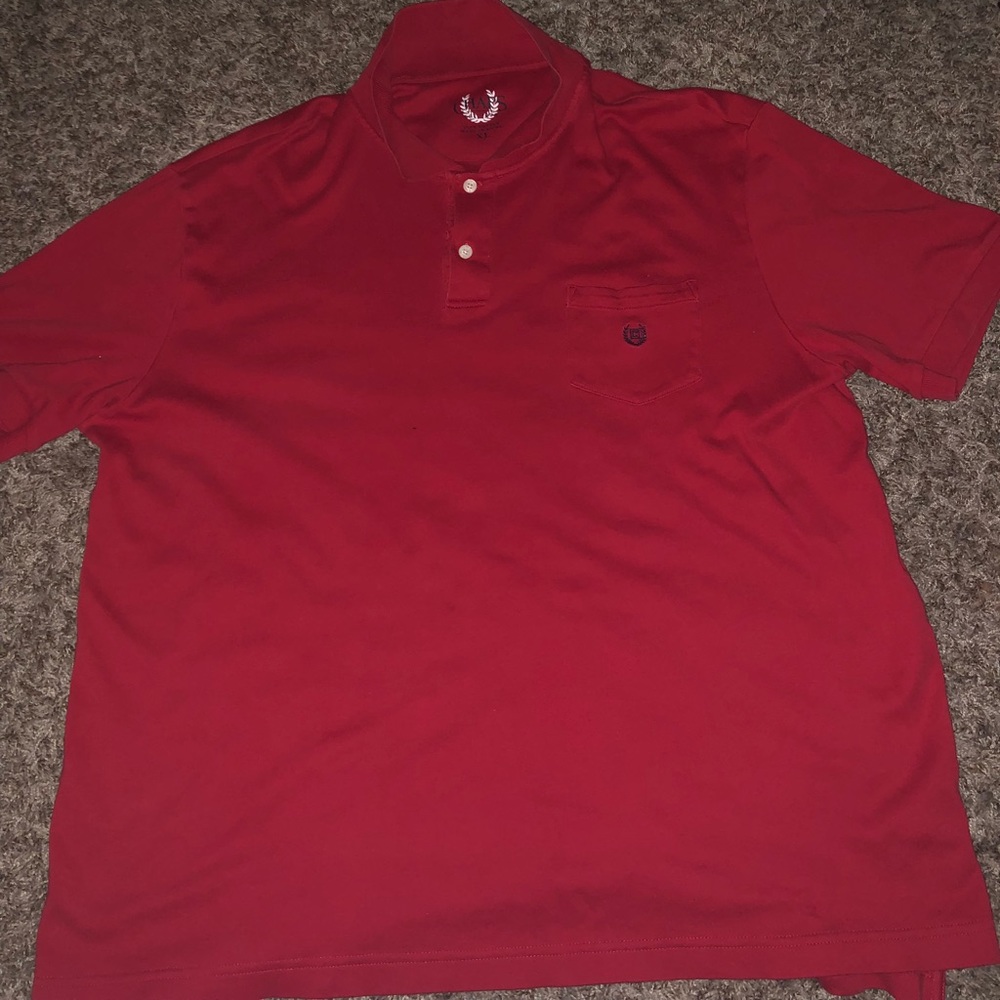 Red short sleeve polo